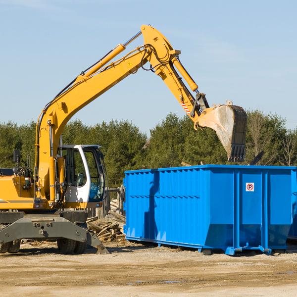 what size residential dumpster rentals are available in Falkner MS